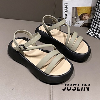 JUSLIN   รองเท้าแตะผู้หญิง ส้นแบน ใส่สบาย สไตล์เกาหลี รองเท้าแฟชั่น 2023 ใหม่  fashion ทันสมัย ทันสมัย สไตล์เกาหลี B98G0ZM 37Z230910