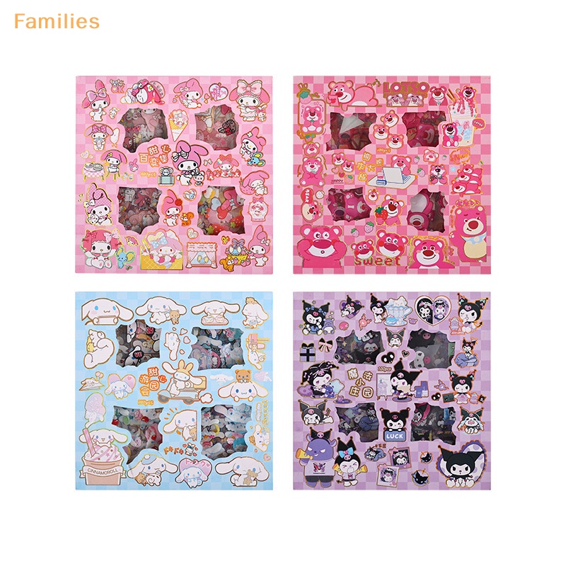 families-gt-สติกเกอร์-pvc-ลายการ์ตูน-sanrio-น่ารัก-กันน้ํา-สําหรับตกแต่งสมุดภาพ-การ์ด-diy-25-แผ่น