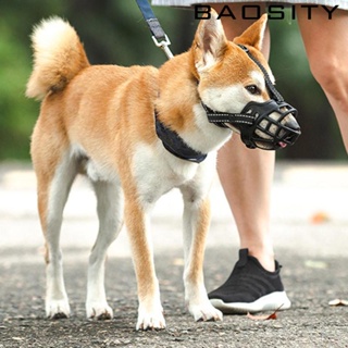 [Baosity] ตะกร้อครอบปาก ผ้าตาข่าย ระบายอากาศ ปรับขนาดได้ สําหรับฝึกสัตว์เลี้ยง สุนัข