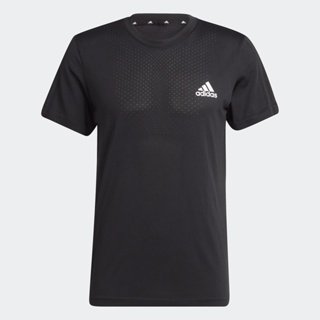 adidas เทรนนิง เสื้อยืด AEROREADY Motion Seamless Sport ผู้ชาย สีดำ HF4742