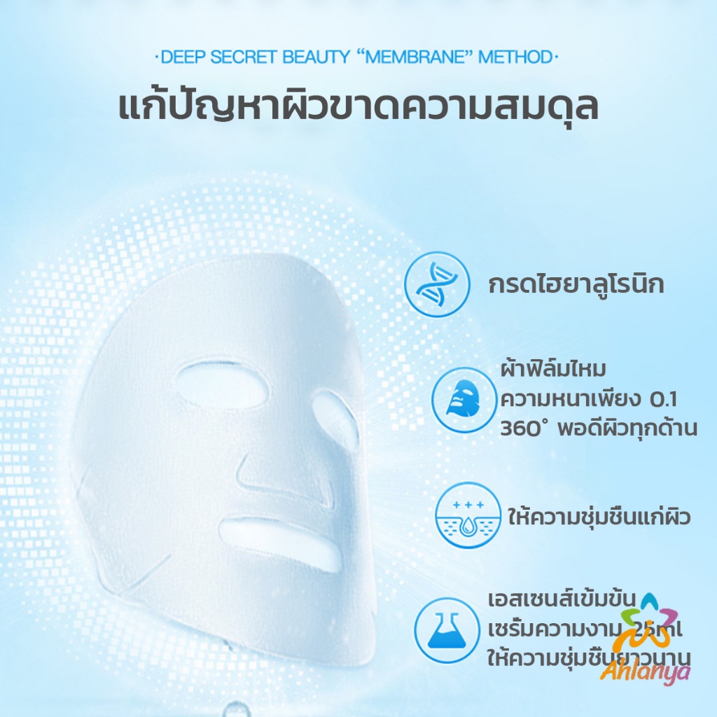 ahlanya-แผ่นมาส์กหน้า-เพิ่มความชุ่มชื่นและเติมน้ำให้ผิว-ice-mask