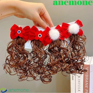 Anemone กิ๊บติดผม ผ้ากํามะหยี่ ประดับมุก สีแดง เข้ากับทุกการแต่งกาย แฟชั่นฤดูใบไม้ร่วง ฤดูหนาว สําหรับเด็กผู้หญิง