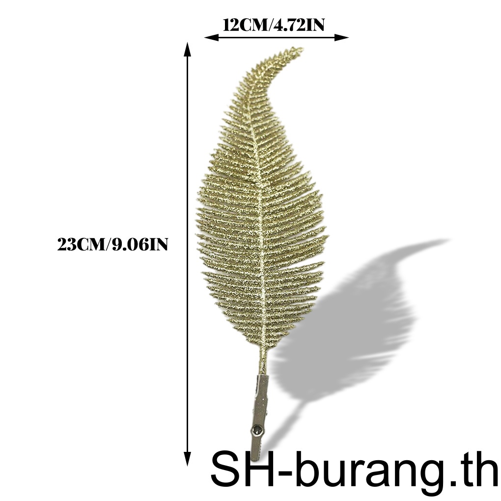 buran-แคลมป์หนีบใบไม้ประดิษฐ์-กลิตเตอร์-1-2-3-5-สําหรับตกแต่งต้นคริสต์มาส-งานแต่งงาน-เทศกาลกลางแจ้ง