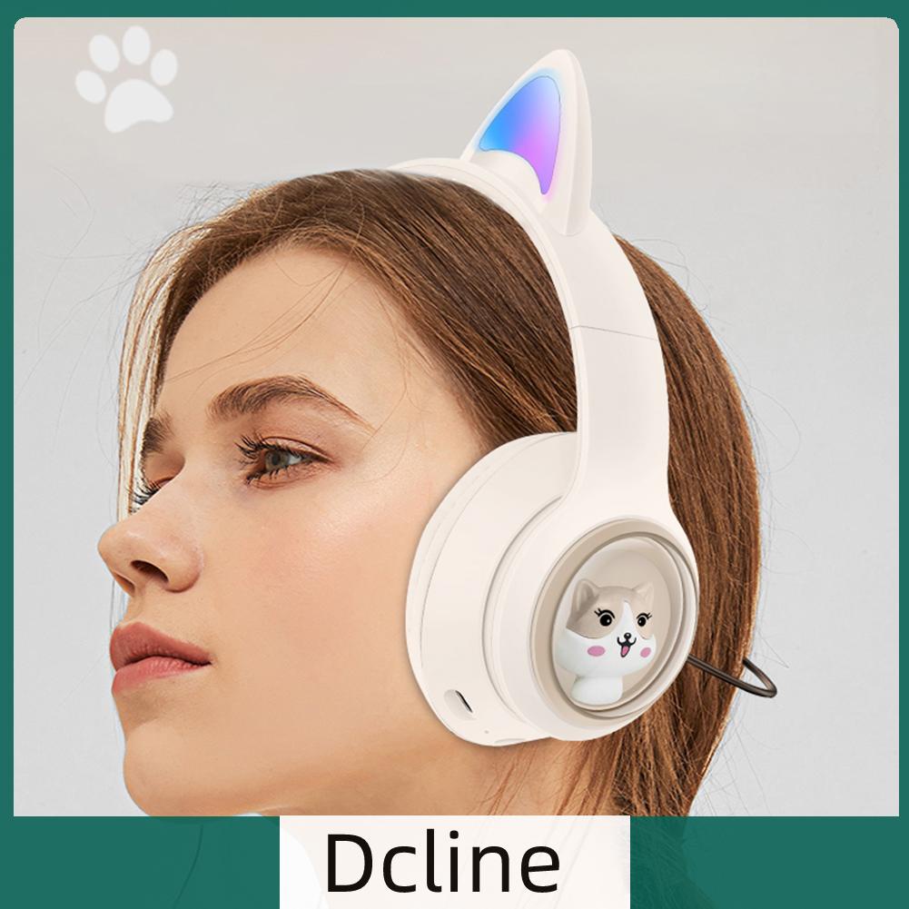 dcline-th-หูฟังบลูทูธ-5-3-edr-รูปหูแมวน่ารัก-มีไฟ-rgb