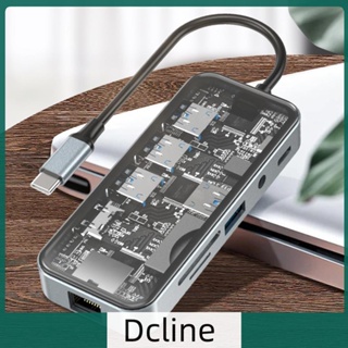 [Dcline.th] ฮับขยาย HD USBx4 RJ45 AUX PD SD TF สําหรับโทรศัพท์มือถือ แล็ปท็อป