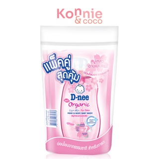 [แพ็คคู่] D-nee Organic Head &amp; Body Baby Wash For Newborn 350ml #Sakura.