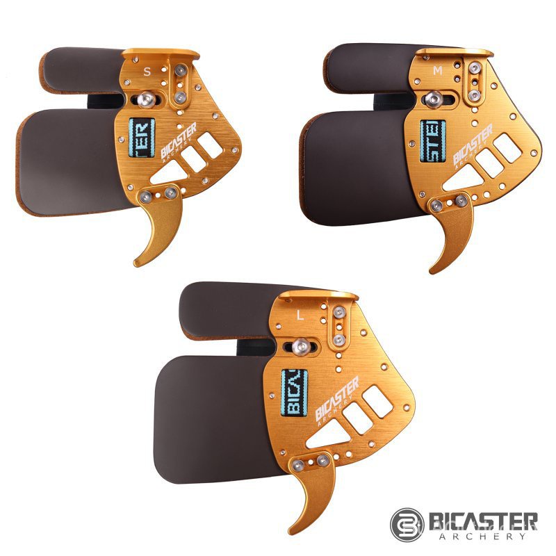 Bicaster Archery Finger Tab Guard หนังแท้ + อลูมิเนียม S / M / L VK1D