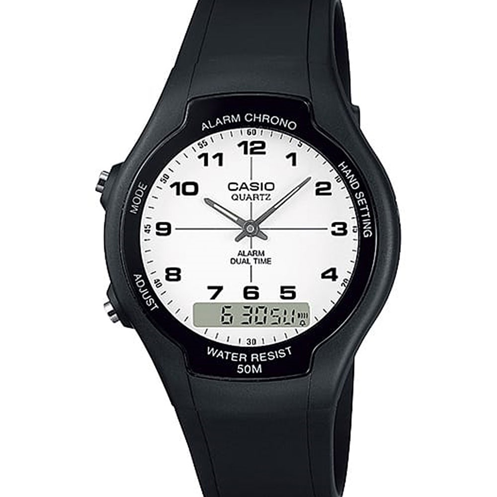 casio-นาฬิกาข้อมือ-casio-รุ่น-aw-90h-7bvdf-วัสดุเรซิ่น-สีขาว