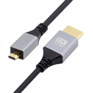 Ari สายเคเบิลอะแดปเตอร์แปลง ความเร็วสูง 8k Micro Hdmi เป็น Hdmi สองทาง คุณภาพสูง สําหรับทีวี Hd ยืดหยุ่น ปลั๊กแอนด์เพลย์ 60hz