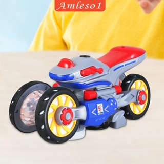 [Amleso1] ของเล่นรถจักรยานยนต์ หมุนได้ 360 องศา ของขวัญวันเกิด สําหรับเด็กวัยหัดเดิน