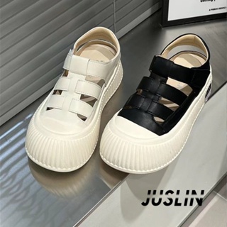 JUSLIN   รองเท้าแตะผู้หญิง ส้นแบน ใส่สบาย สไตล์เกาหลี รองเท้าแฟชั่น 2023 ใหม่  คุณภาพสูง High quality Korean Style สไตล์เกาหลี B98G1RS 37Z230910