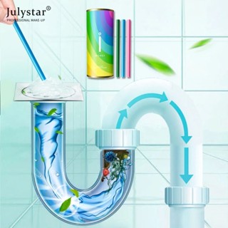 JULYSTAR ห้องครัวห้องน้ำอ่างอาบน้ำเครื่องทำความสะอาดท่อระบายน้ำจุดทำความสะอาดท่อ Sani Sticks การปนเปื้อนน้ำมันทำความสะอาดก้านทำความสะอาดท่อระบายน้ำ