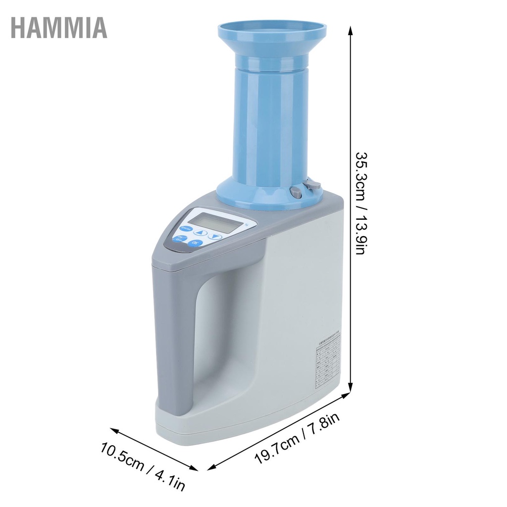 hammia-เครื่องวัดความชื้นเมล็ดพืชอัจฉริยะเครื่องทดสอบความชื้นเมล็ดพืชสำหรับข้าวบาร์เลย์ข้าวโพดถั่วเหลือง