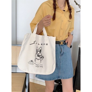 กระเป๋าถือ กระเป๋านักเรียน ผ้าแคนวาส พิมพ์ลายการ์ตูน จุของได้เยอะ สไตล์ญี่ปุ่น สําหรับผู้หญิง