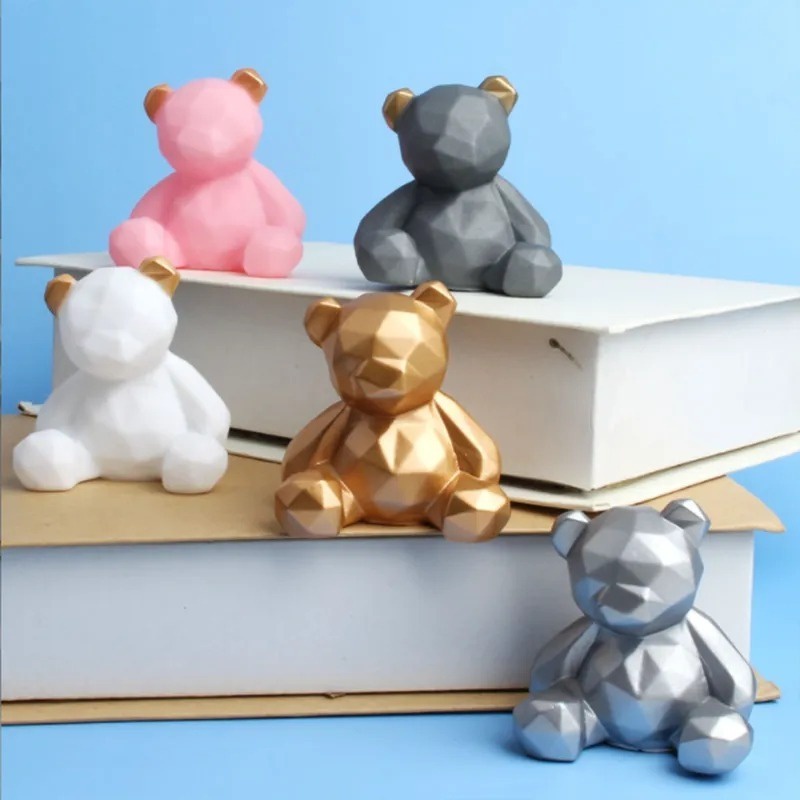 ลูกโป่ง-led-รูปหมี-เรขาคณิต-น่ารัก-สําหรับตกแต่งเค้กวันเกิด-วันวาเลนไทน์