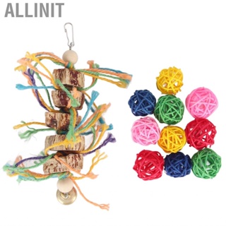 Allinit Bird Rattan Balls Chew Toys Multipurpose Beak Grinding Hemp Rope  Boredom Parrot Fun for Budgie Parakeets