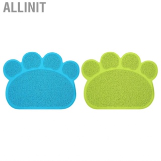 Allinit Litter Box Mat Prevent Slip  Soft Paw Shaped PVC  Pad for Indoor Floor Trapper