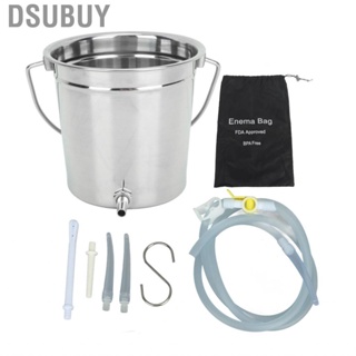 Dsubuy Bucket Kit Stainless Steel Reusable Home Colon Cleansing