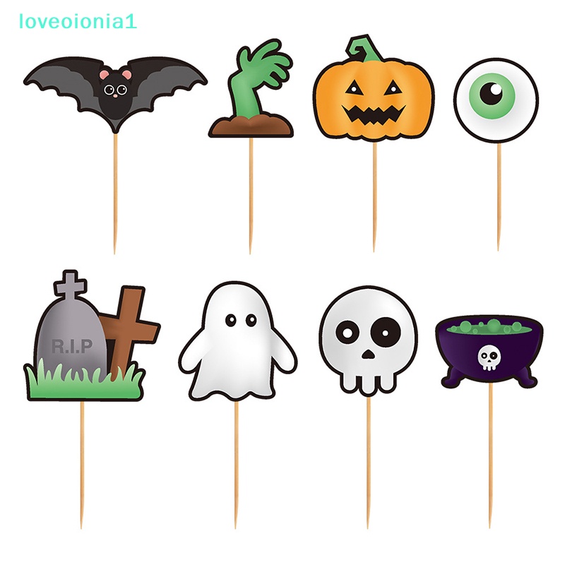 loveoionia1-ท็อปเปอร์ธงฟักทองผี-ค้างคาว-ฮาโลวีน-สําหรับตกแต่งเค้กวันเกิดเด็ก-9-ชิ้น