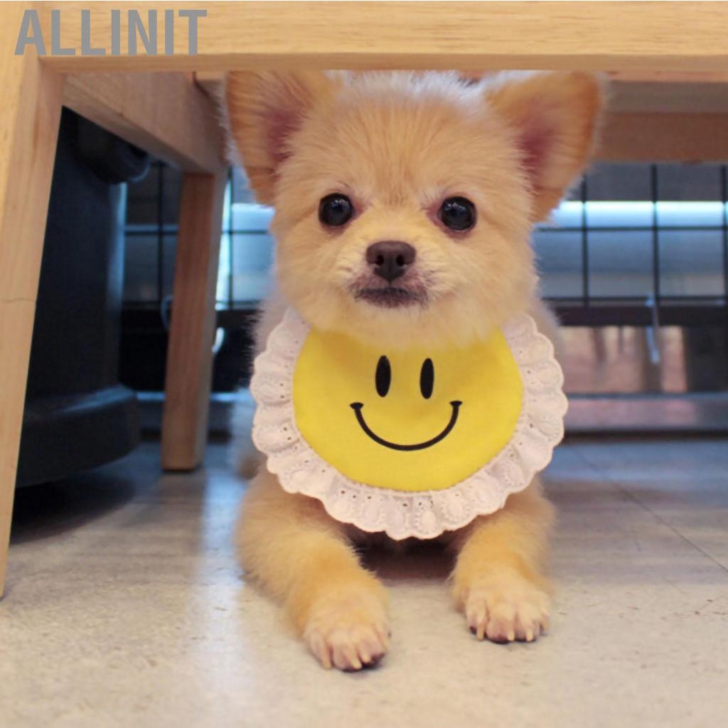 allinit-dog-bandana-cute-fashionable-plaid-pattern-smiley-face-small-dogs-bibs-for-bichon-teddy-pomeranian