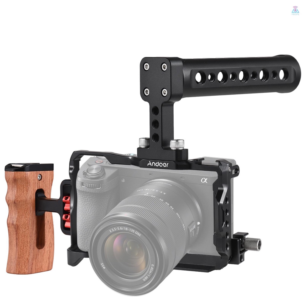 Andoer Camera Cage with Numerous 1/4 Inch Threads - Protective Aluminum ...