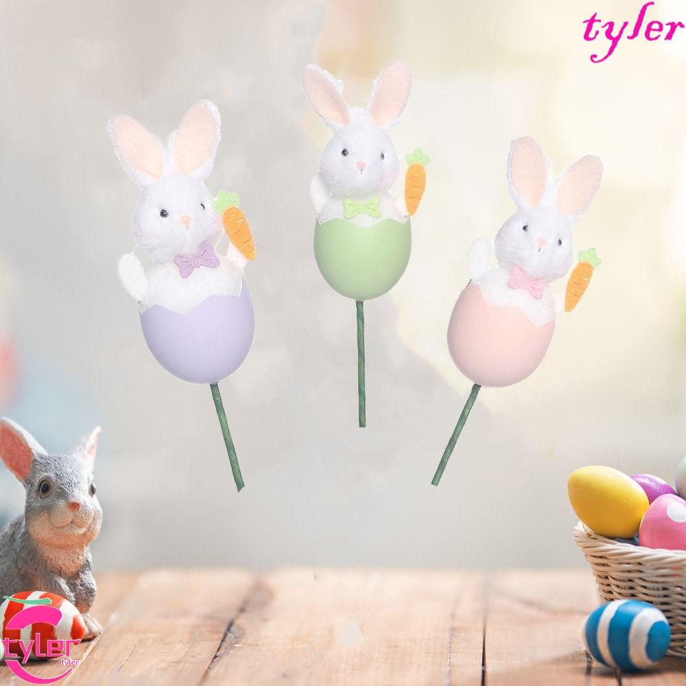 Tyler อีสเตอร์กระต่ายต้นไม้สาขา,ตุ๊กตา Handmade กระต่ายเค้ก Topper ...