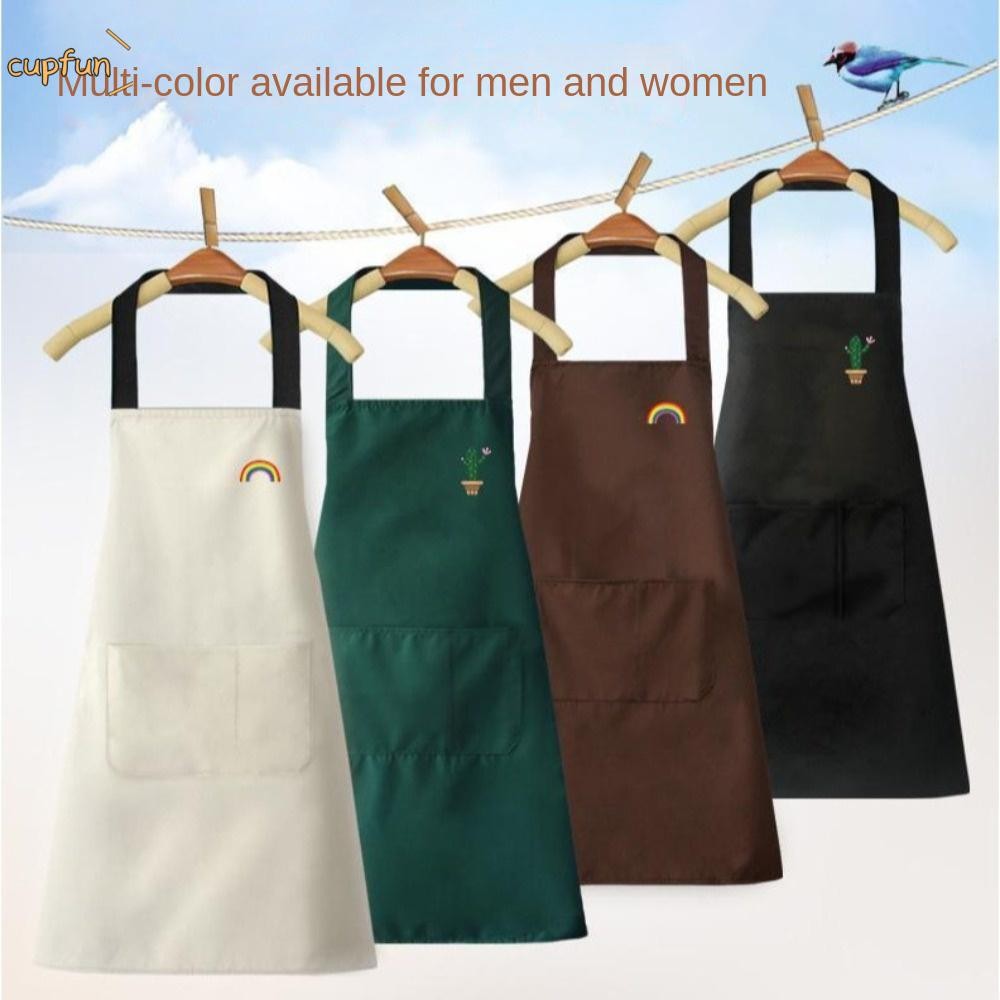 Cupfun Kitchen Smock, ผ้ากันเปื้อนกันน้ํา PVC, แขนกุด Oilproof สามารถ ...