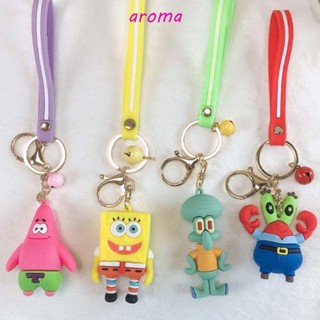 Aroma พวงกุญแจ จี้ตุ๊กตาการ์ตูน SpongeBob ปู ปู น่ารัก สามมิติ ของเล่น ของขวัญ สําหรับเด็ก