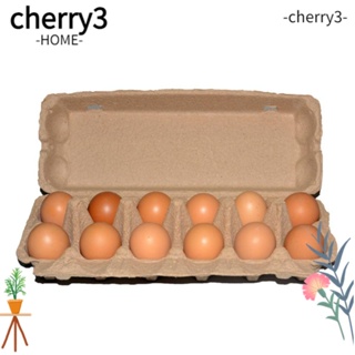 Cherry3 ที่ใส่ไข่ กระดาษคราฟท์ 6 ช่อง 12 ช่อง 3 ชิ้น