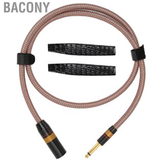 Bacony 1/4 Inch To XLR Cord  Gold Plated Connector Noise Isolating Low Loss 3.3ft 6.35mm Cable Audiophile Level Plug and Play for Speaker Mixer