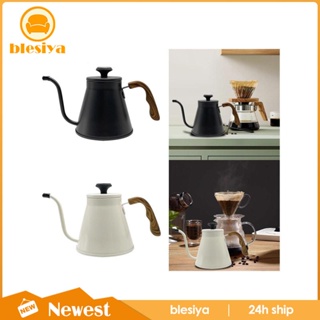 [Blesiya] กาต้มน้ําชา กาแฟ ด้ามจับไม้ น้ําหนักเบา กันรอยขีดข่วน 1000 มล. สําหรับปิกนิก บ้าน