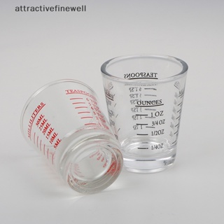 [attractivefinewell] แก้วตวงของเหลว พร้อมสเกล 30 มล. 1 ชิ้น TIV