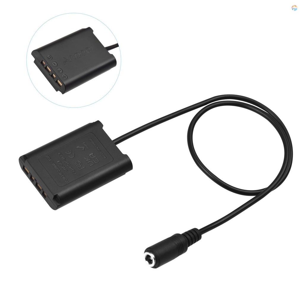 fsth-andoer-dk-x1-ac-power-adapter-np-bx1-dummy-battery-dc-coupler-kit-accessory-replacement-for-dsc-rx1-rx1r-rx100-ii-iii-iv-v-vi-vii-m7-m6-m5-wx500-wx350-cameras
