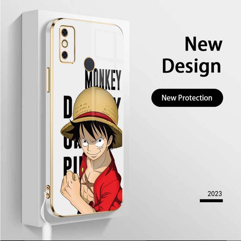 เคสซิลิโคนนิ่ม-ลายการ์ตูนลูฟี่-หรูหรา-พร้อมสายคล้อง-สําหรับ-infinix-tecno-spark-6-go-infinix-tecno-spark-go-2020-2021