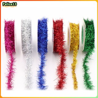 1.5m ลวดทองตกแต่ง Garland แขวน Glitter-หวายต้นคริสต์มาสเครื่องประดับริบบิ้นที่มีสีสัน-FE