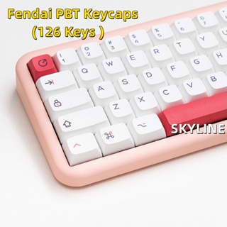 【ลดราคา】Fendai ปุ่มกดคีย์บอร์ด 126 คีย์ XDA Profile PBT สไตล์ญี่ปุ่น สําหรับคีย์บอร์ด DIY