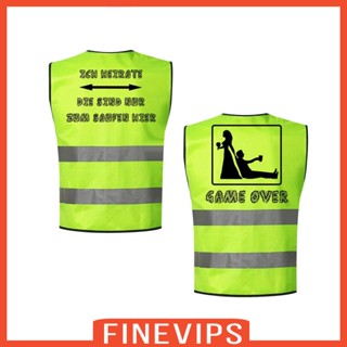 [Finevips] เสื้อกั๊กสะท้อนแสง พร้อมแถบสะท้อนแสง เพื่อความปลอดภัย เหมาะกับงานปาร์ตี้วันเกิด สําหรับผู้ชาย