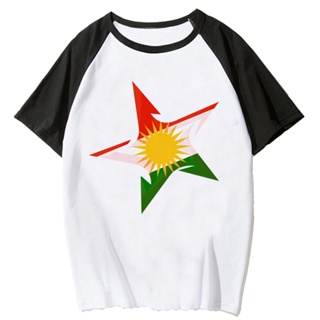เสื้อยืด พิมพ์ลายการ์ตูนอนิเมะ Kurdistan แฟชั่นฤดูร้อน สไตล์ฮาราจูกุ สําหรับผู้หญิง