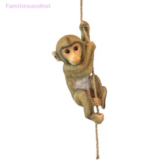 Familiesandhot> สวนสัตว์ Chimpanzee แขวนลิงเด็กต้นไม้ปีนเขาเรซิ่นหัตถกรรมรูปปั้นตกแต่งในสวนที่บ้านได้ดี