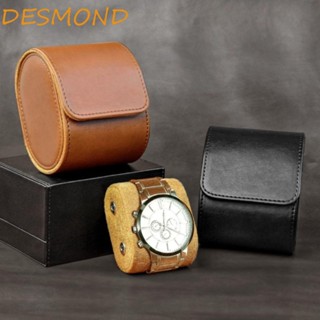 Desmond 1/2/3 สล็อต นาฬิกา ม้วน, ทนทาน แบบพกพา เคสเก็บนาฬิกา หนัง PU วินเทจ ที่ใส่นาฬิกาข้อมือ เรโทร แสดงกระเป๋า นาฬิกา บรรจุภัณฑ์