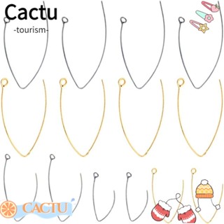 Cactu ต่างหูสเตนเลส รูปตัว V สีเงิน สีทอง สีโรสโกลด์ สําหรับทําเครื่องประดับ ต่างหู เครื่องประดับ