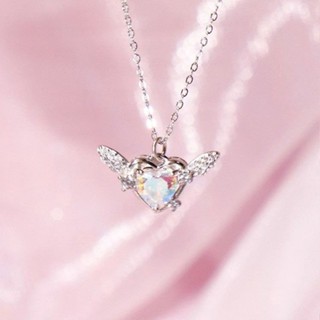 Cupid heart necklace womens 2023 new style luxury niche high-end ins style design sweet cool collarbone chain