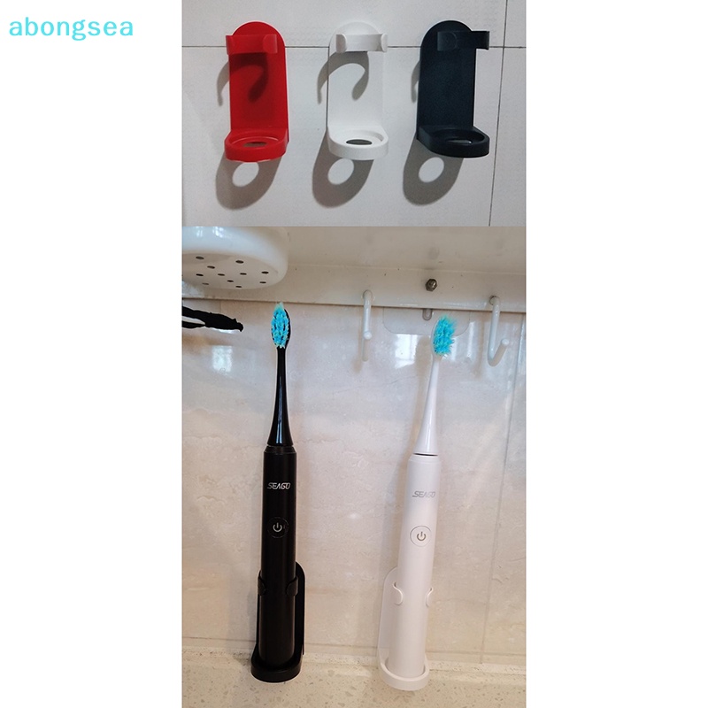 abongsea-ชั้นวางแปรงสีฟันไฟฟ้า-แบบติดผนังห้องน้ํา