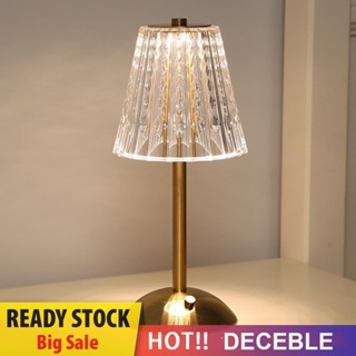 [Deceble.th] โคมไฟตั้งโต๊ะ LED คริสตัล หรี่แสงได้ 3 สี ชาร์จได้ สําหรับตกแต่งบาร์