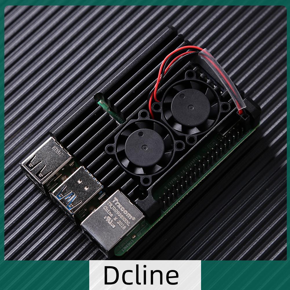 dcline-th-เคสอลูมิเนียม-พร้อมพัดลมระบายความร้อน-และเครื่องมือ-สําหรับ-raspberry-pi-4-model-b