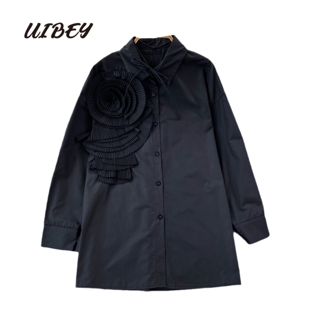 uibey-เสื้อเชิ้ต-แขนยาว-ทรงหลวม-ลายดอกไม้-1756