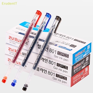 [ErudentT] ปากกาหมึกเจล หัวเพชร ความจุขนาดใหญ่ 0.38 มม. สีดํา น้ําเงิน แดง สําหรับสอบ ลงนาม เขียน โรงเรียน สํานักงาน [ใหม่]