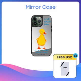 Casetify David Shrigley เคสโทรศัพท์มือถือแบบกระจกแข็ง ลายเป็ดสีเหลือง สําหรับ iPhone 11 12 13 14 15 Plus Pro Max