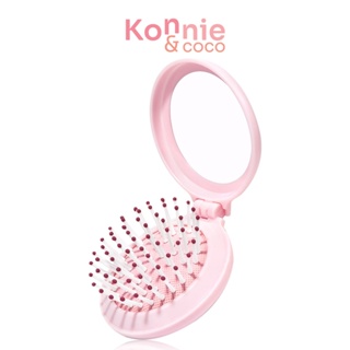 Konvy Portable Air Cushion Folding Comb #Pink คอนวี่ หวีแปรงพับพร้อมกระจกในตัว สีชมพูแสนน่ารัก.