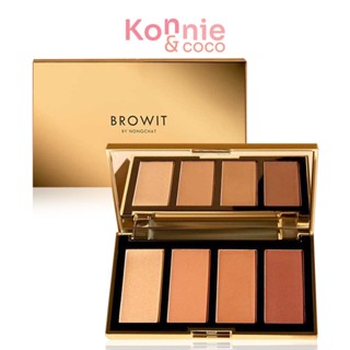 Browit Highlight and Contour Pro Palette บราวอิท พาเลทที่รวมไฮไลท์และคอนทัวร์ไว้ในตลับเดียว.